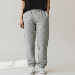 PacSun Quilted cozy high rise sweatpants Ladies size xs Gray heather
